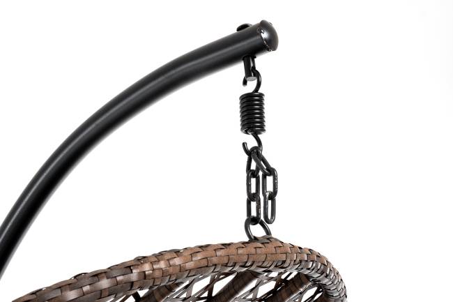 "Виши" подвесное кресло-кокон из искусственного ротанга, цвет коричневый с серо-коричневой подушкой "Виши" подвесное кресло-кокон из искусственного ротанга, цвет коричневый с серо-коричневой подушкой