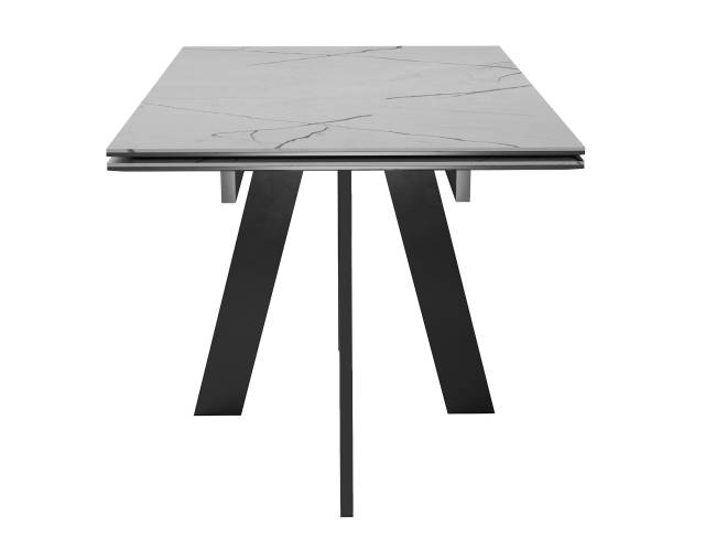 Стол DikLine SKM140 Керамика серый мрамор/подстолье черное/опоры черные (2 уп.)
