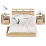 Кровать с ящиками 1400 Камелия + две тумбы цвет дуб сонома