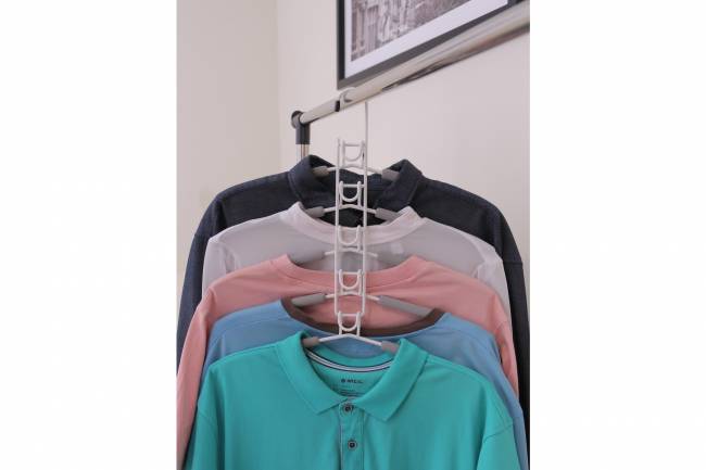 Вешалка-трансформер для одежды Гинго 5 в 1 серая Вешалка-трансформер для одежды Гинго 5 в 1 серая