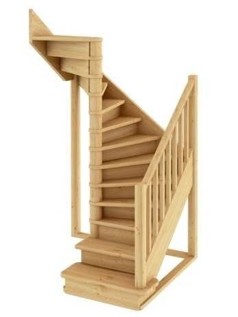 Деревянная лестница ЛС-05м под покраску Деревянная лестница ЛС-05м под покраску