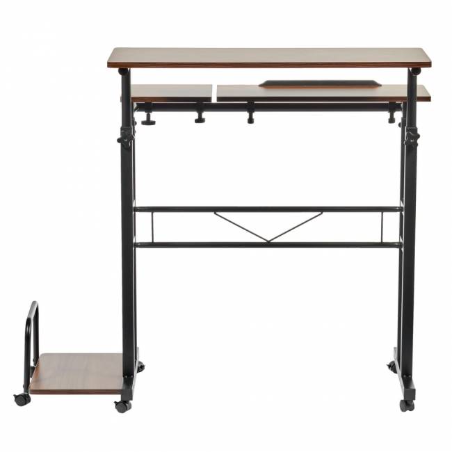 Стол многофункциональный Shuttle 80х58х80-130см, темное дерево, чёрный Стол многофункциональный Shuttle 80х58х80-130см, темное дерево, чёрный