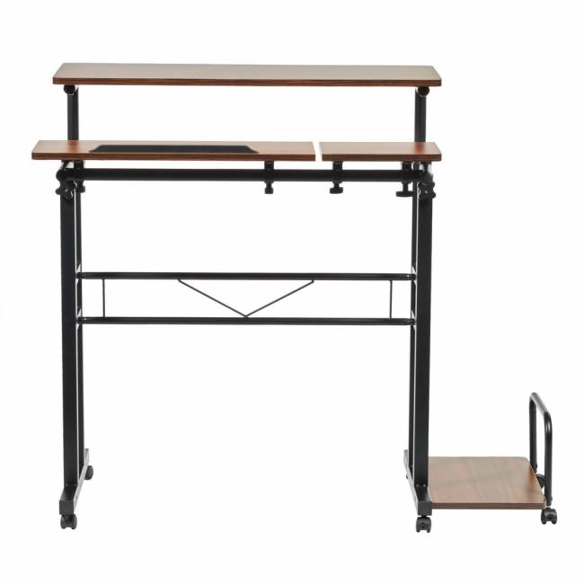 Стол многофункциональный Shuttle 80х58х80-130см, темное дерево, чёрный Стол многофункциональный Shuttle 80х58х80-130см, темное дерево, чёрный