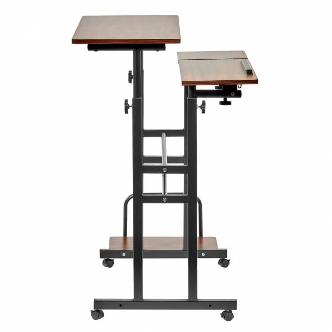 Стол многофункциональный Shuttle 80х58х80-130см, темное дерево, чёрный Стол многофункциональный Shuttle 80х58х80-130см, темное дерево, чёрный