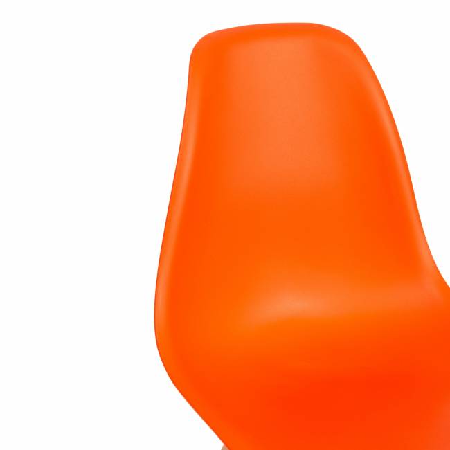 Стул CINDY (EAMES) (mod. 001) дерево бук/металл/сиденье пластик, 51x46x82см, оранжевый/orange (Комплект из 4 шт.) оранжевый/orange дерево бук/металл/сиденье пластик