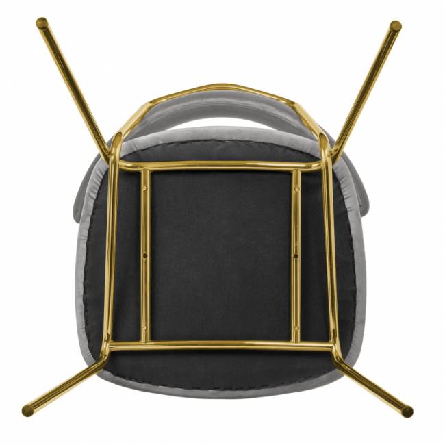 Стул Elle серый с золотыми ножками Стул Elle серый с золотыми ножками