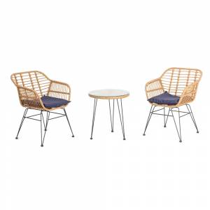 Набор мебели из искусственного ротанга Адриан Мини, бежевый Набор мебели из искусственного ротанга Адриан Мини, бежевый