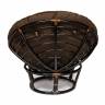 Кресло PAPASAN/ПАПАСАН 23/01 W  /с подушкой/ диаметр подушки 125 см, 115х101х104 см, Antique brown (античный черно-коричневый), ткань Коричневый,