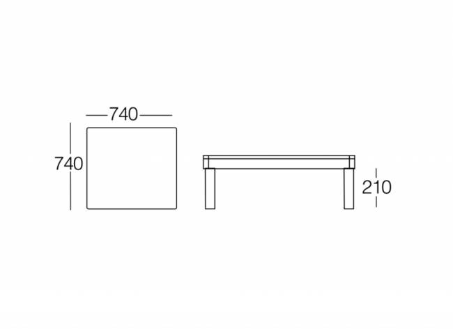 Диван модульный Slim Stripe 2960х740х687 мм