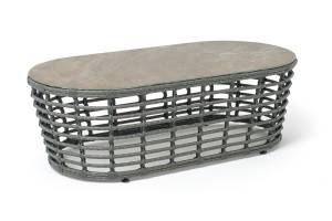 "Валенсия" журнальный столик из искусственного ротанга, цвет серый