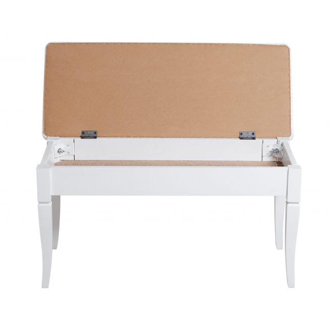 Банкетка Вивальди М с ящиком белый, ткань экокожа белый Банкетка Вивальди М с ящиком белый, ткань экокожа белый