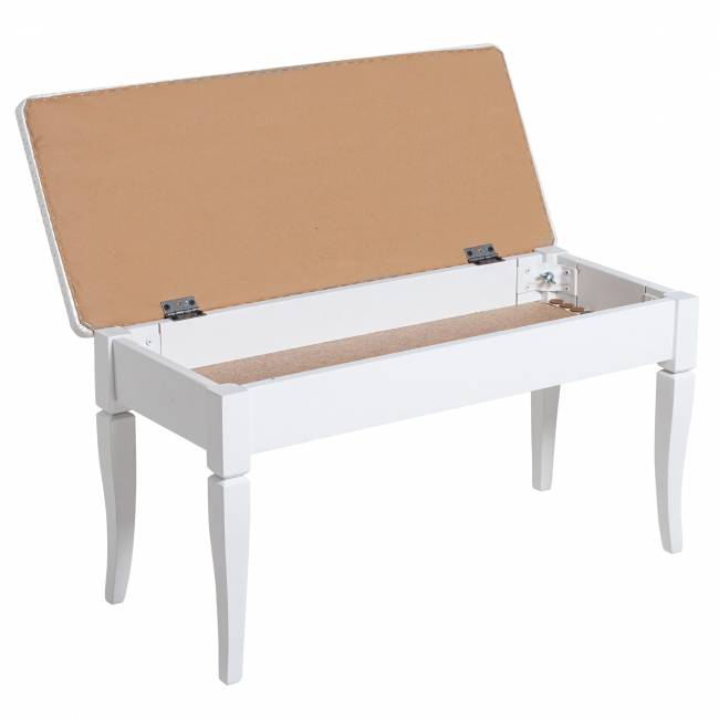 Банкетка Вивальди М с ящиком белый, ткань экокожа белый Банкетка Вивальди М с ящиком белый, ткань экокожа белый