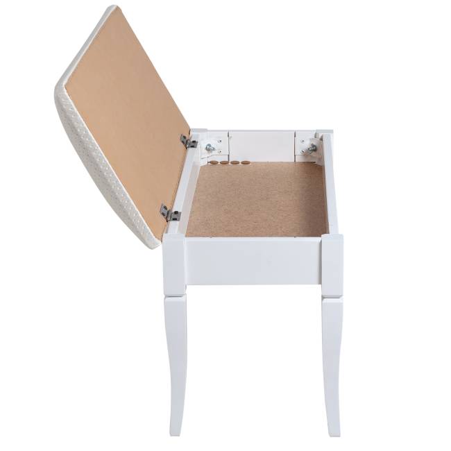 Банкетка Вивальди М с ящиком белый, ткань экокожа белый Банкетка Вивальди М с ящиком белый, ткань экокожа белый