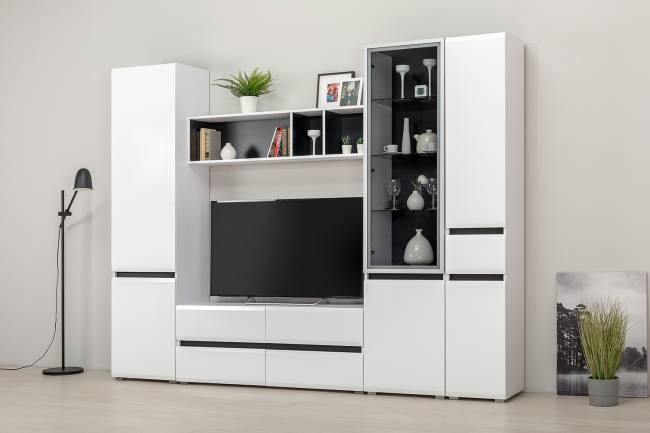 Полка Сидней 15.57 цвет белый/чёрный