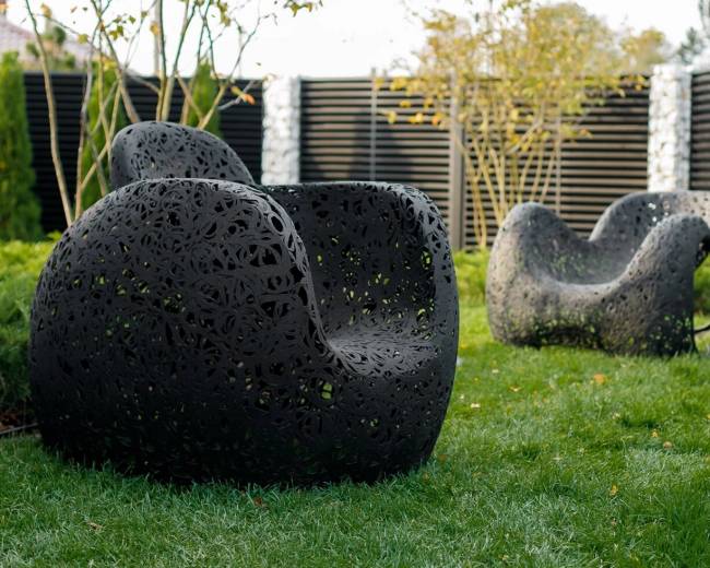 Базальтовое кресло "Stellar Chair", Черное