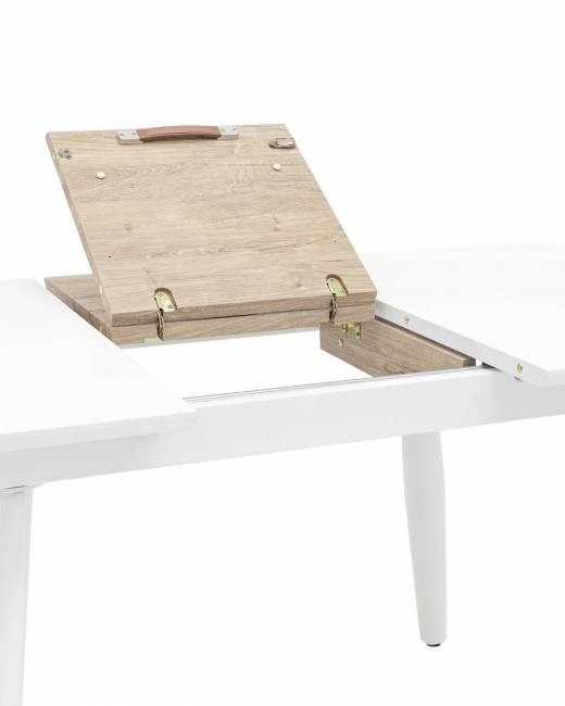 Стол обеденный Чикаго раскладной 120-160*90 белый