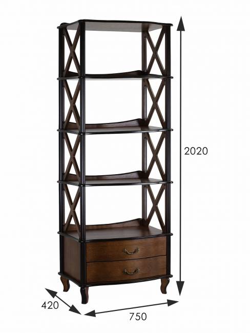 Этажерка Джульетта-4 широкая орех Л Этажерка Джульетта-4 широкая орех Л