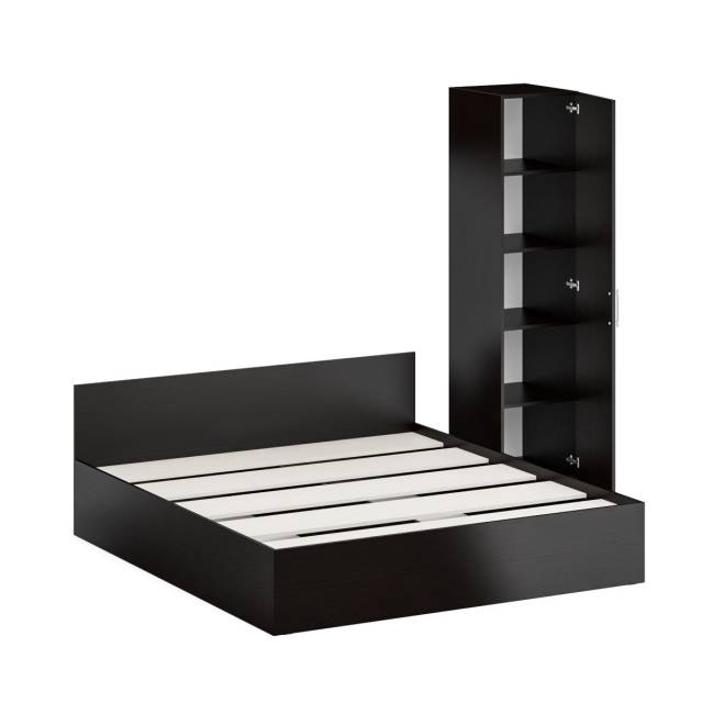 Кровать двуспальная 1800 с пеналом Стандарт цвет венге