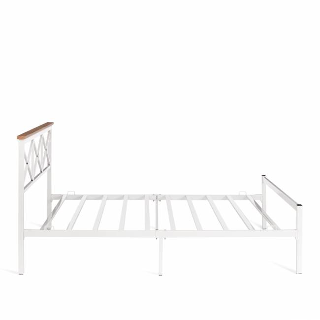 Кровать Iris (mod.9311) дерево гевея/металл, 160*200 см (Queen bed), Белый (White) Белый (White) дерево гевея/металл Кровать Iris (mod.9311) дерево гевея/металл, 160*200 см (Queen bed), Белый (White) Белый (White) дерево гевея/металл