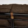 Кресло-качалка PAPASAN/ПАПАСАН w 23/01 B /с подушкой/ 115х78х104 см, Antique brown (античный черно-коричневый), ткань Коричневый, 3М7-147 Antique brown (античный черно-коричневый)